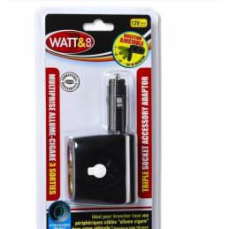 Chargeur USB rétractable 12V prise allume cigare Watt & Co